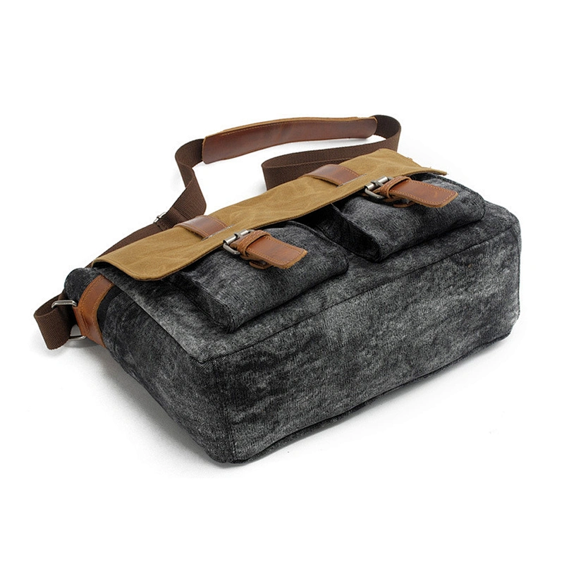 2018 Stylish Messenger Bags Canvas Leather Trim D/SLR Camera Bags Shoulder Bags