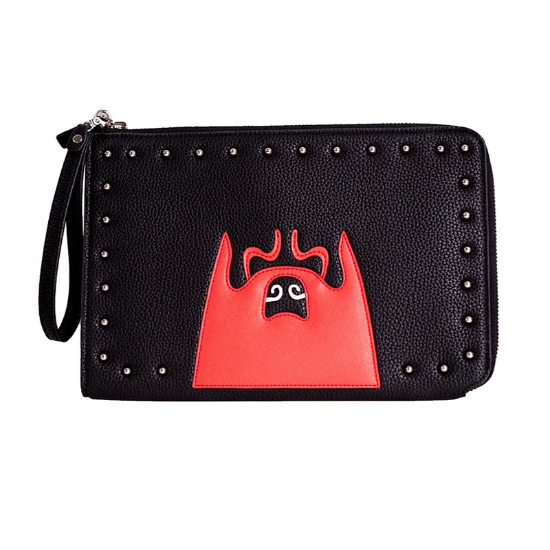 Imported Polyester Fiber Cash Zipper Bag Women handbags with short strap
