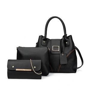 3pcs/set designer Women Ladies pu Leather rainbow shopping bag china supplier shoulder handbag foldable printed crossbody