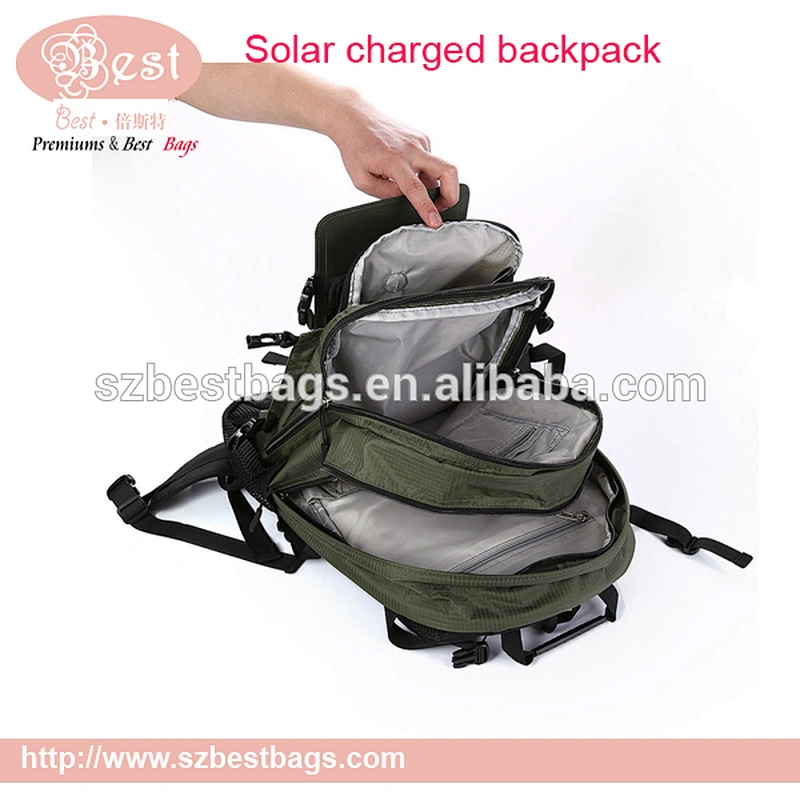 wholesale solar battery charger backpack for outdoor