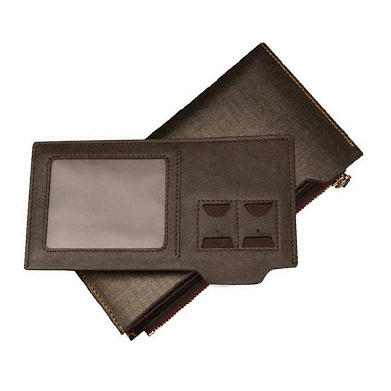 RFID Anti-theft Crazy Horse Leather Wallets Vintage Men's Simple Clutch Bags
