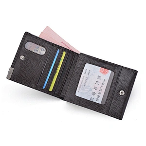 Fashion genuine leather pop wallet Multifunction Short Leather Wallet adam sandler phone wallet keys