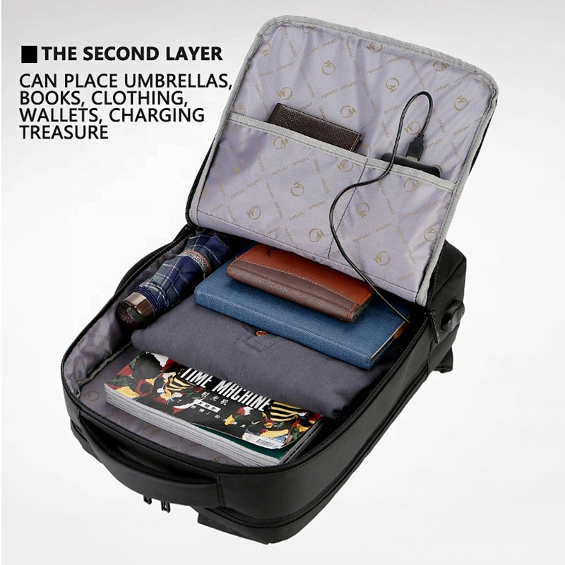 New Trendy 600d nylon backpack laptop bag new to 2019 waterproof USB charging travel giveaway men