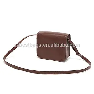 Vintage women's PU leather long shoulder bag Long strap crossbody bag
