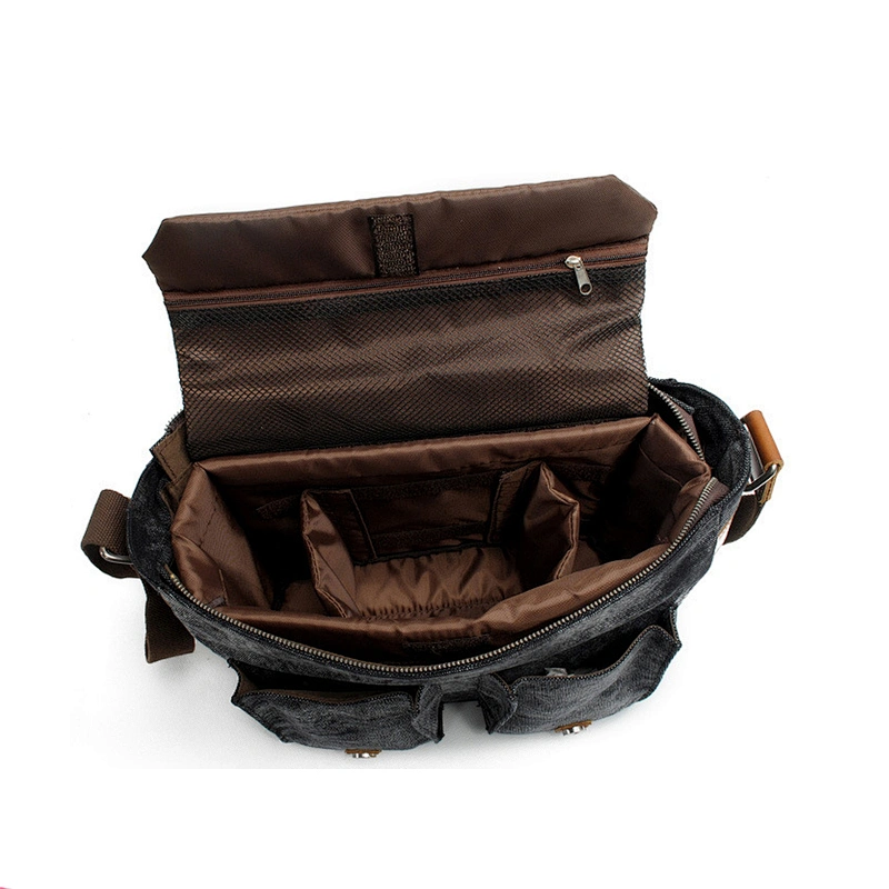 2018 Stylish Messenger Bags Canvas Leather Trim D/SLR Camera Bags Shoulder Bags
