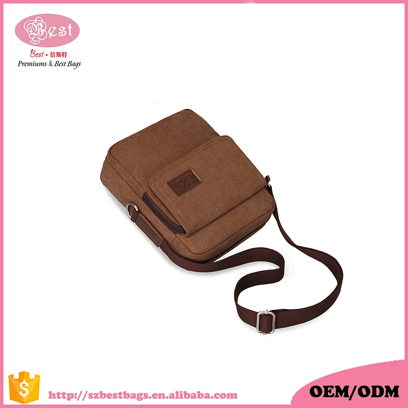 Hot sale Travel canvas pouch bag popular man canvas sling bag