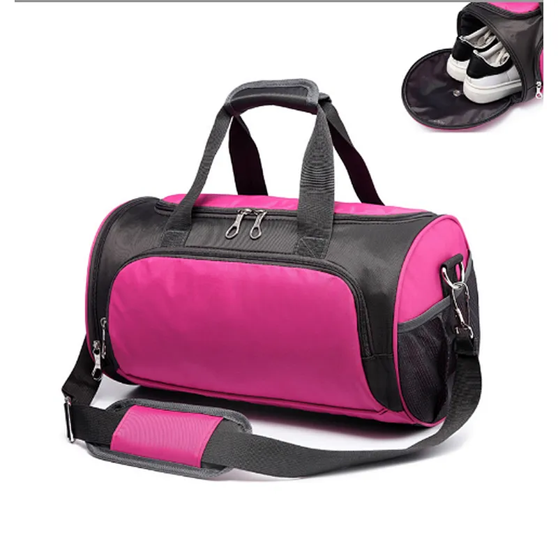 Custom cheap unisex portable travel sports gym duffel bag with shoulder strap