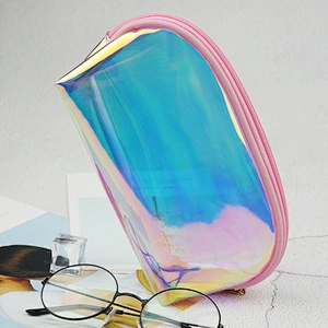 The newest small cosmetic bag makeup pink Women for sale