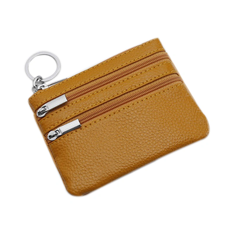 2019 classic and fashionable multi-function lychee print zip key bag coin purse for shopping