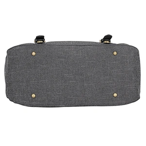 Custom small grey bassinet messenger mummy canvas mommy girl diaper bag