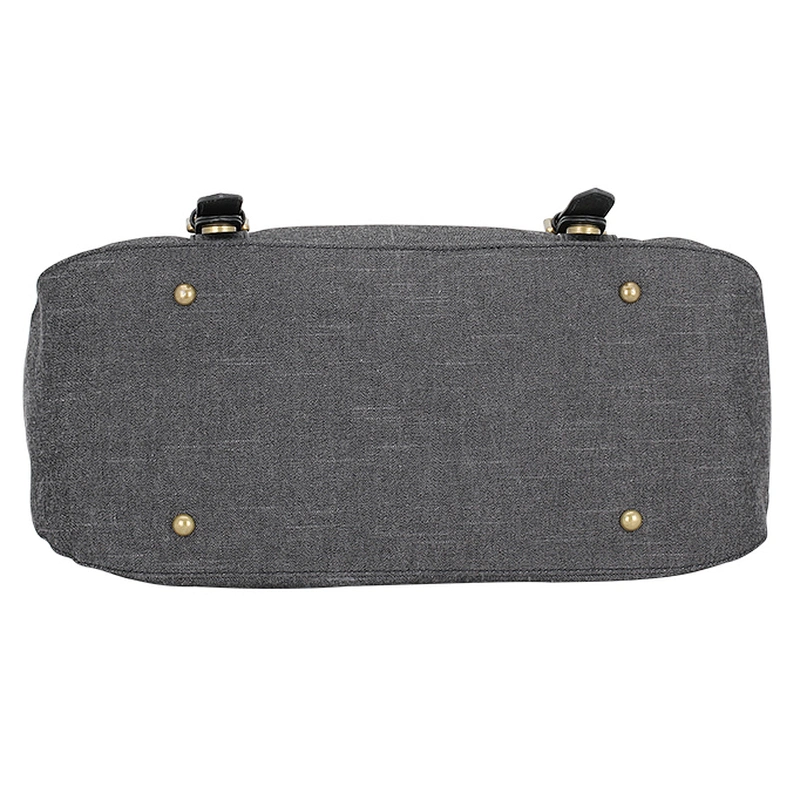 Custom small grey bassinet messenger mummy canvas mommy girl diaper bag