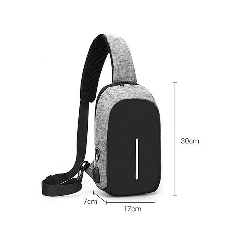 USB Charging Sling Bag Sling Backpack Cross Chest Bags for Men