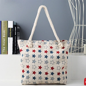 Customized cheap recycle printed cotton fabric shopping souvenir tote bag with logo