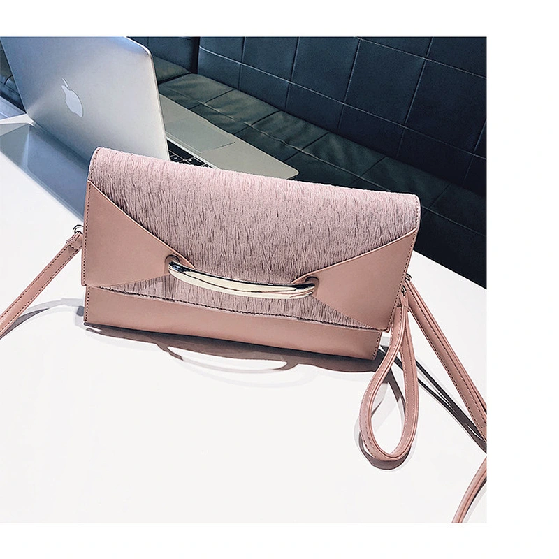 New Design Korean Style Ladies PU Leather Handbag Personality Clutch Bag