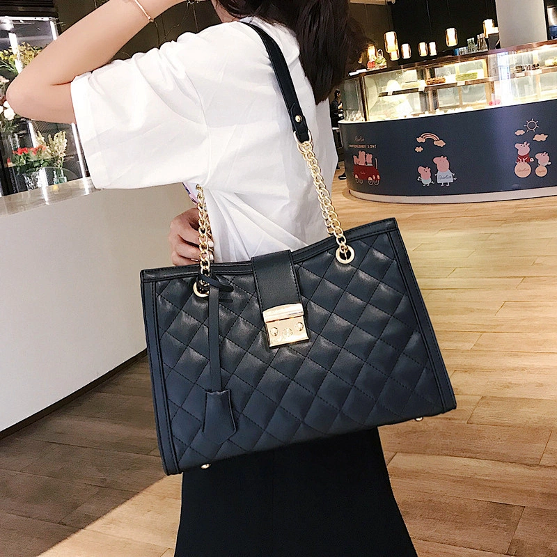 European and American Fashionable Lattice Chain Bag Sling Shoulder Bag
