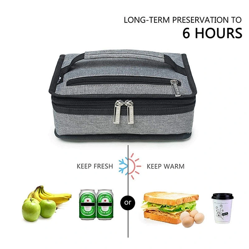 Hot Selling Practicla Portable Food Storage Insulated 300D canvas Lunch Bag For Men for outdoor camping