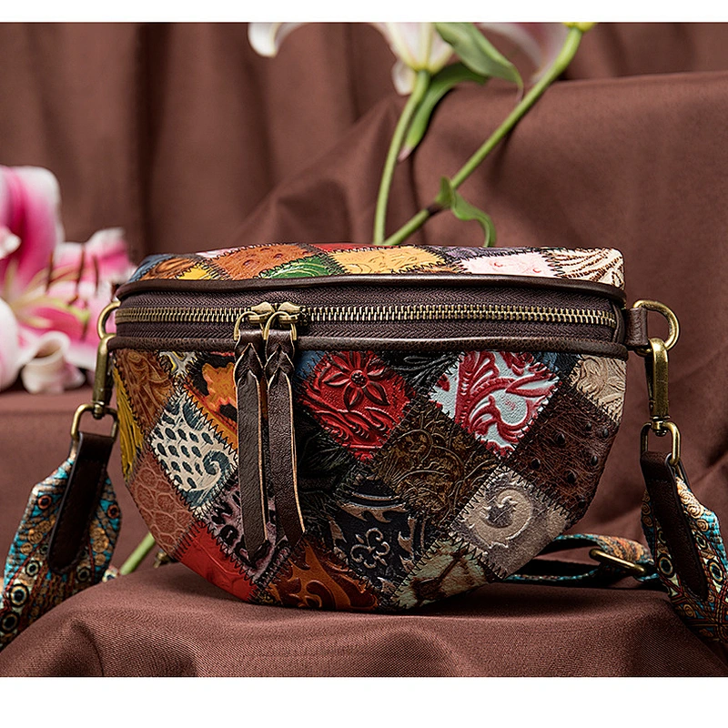 Amazon seller new fashion vintage ethnic embossed crossbody bag for shopping or travel