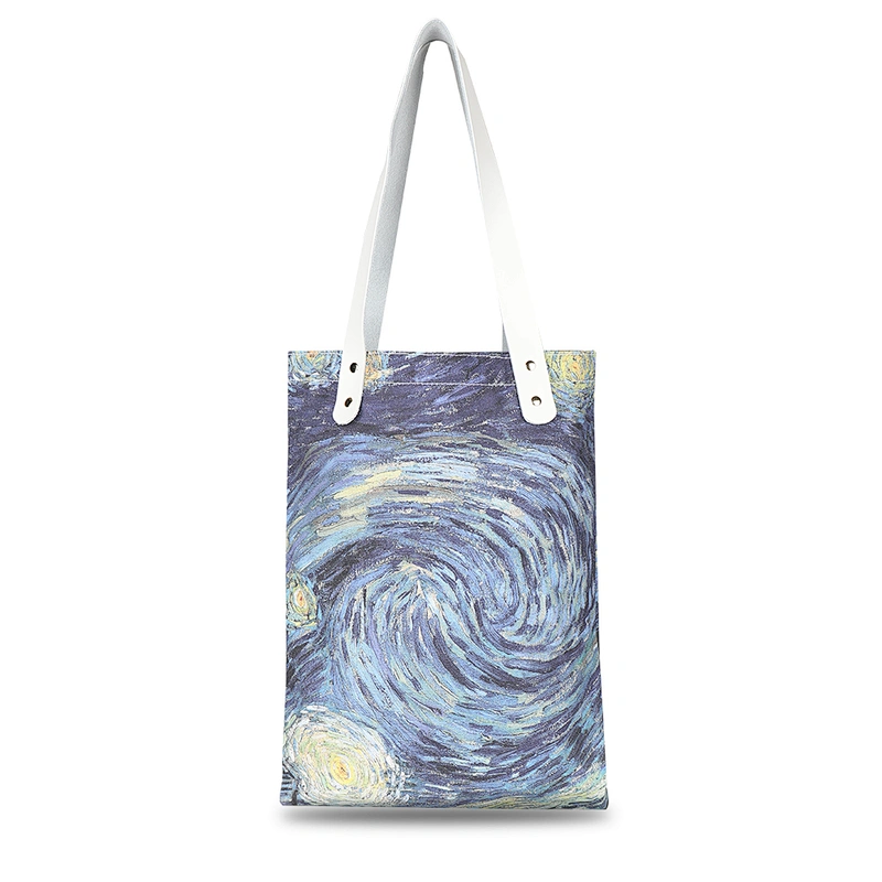 Cotton canvas eco-friendly starry sky pattern hand bag gift bag tote bag