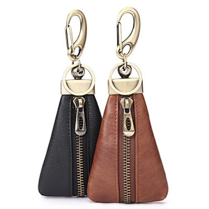 New Fashion Car Key Case,Zipper Key Pouch,Genuine Leather car Key Holder For Men