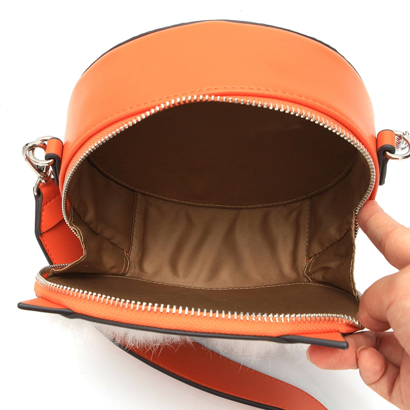 2019 The Fox Series Factory Direct Sale  Simple Design Lovely Round Cross-Body Bag Stylish New Sling Bag with Villous