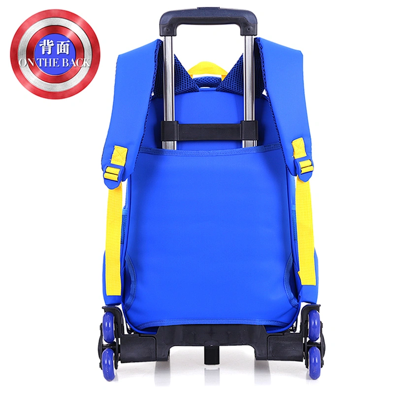 Eminent wheeled primary student captain america backpack school trolley bags for boys