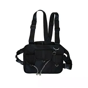 Customer Logo single chest bag man canva canvas bags pack messenger khaki