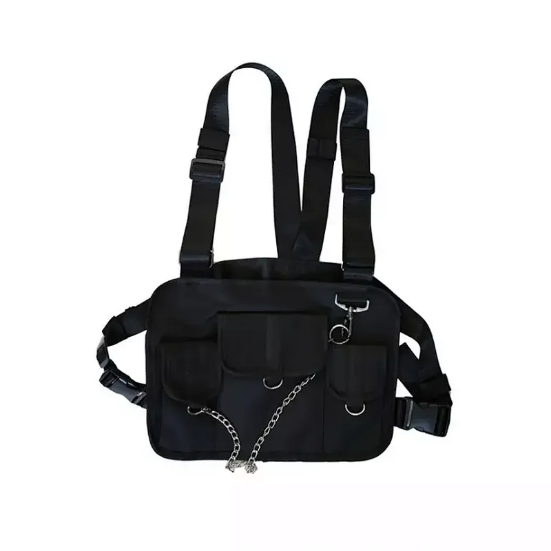 Customer Logo single chest bag man canva canvas bags pack messenger khaki