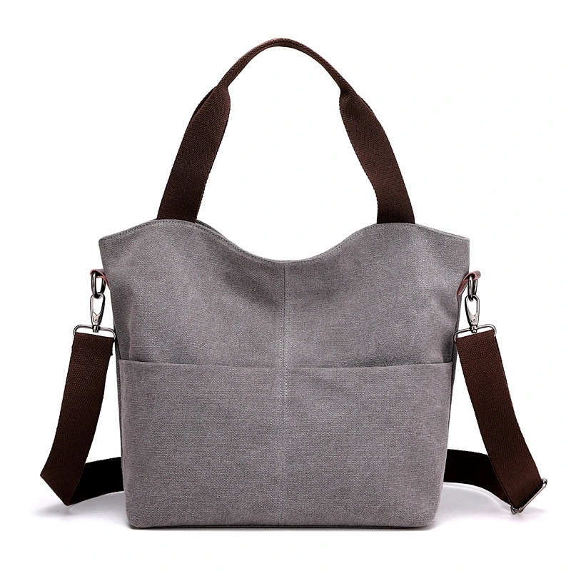 Ladies Hobo Bag, 2019 Women Canvas Tote Handbags Vintage Shoulder Crossbody Bags Grey