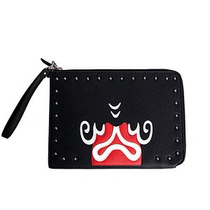 Imported Polyester Fiber Cash Zipper Bag Women handbags with short strap