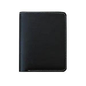 Wholesale Chinese Designer Mens Minimal Printed Black Genuine Leather Wallet For Men
