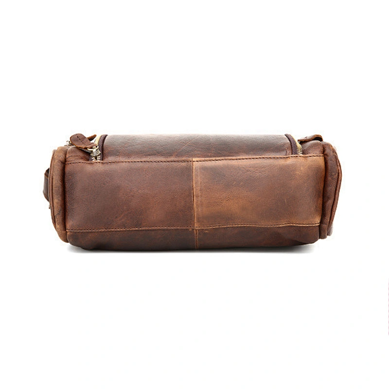 Fashion Crazy Horse Leather Briefcase Men's Shoulder Messenger Bags