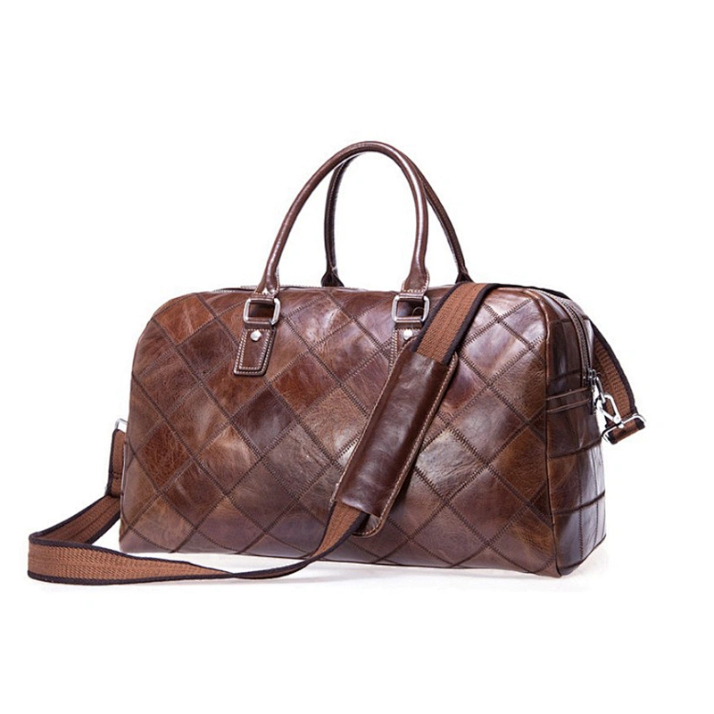 Genuine Leather Shoulder Handbag Weekend Bag Travel Tote Duffle Bag