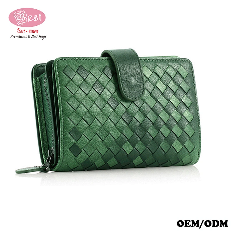 China Supplier High Quality Long Ladies Genuine Leather Wallet for Women