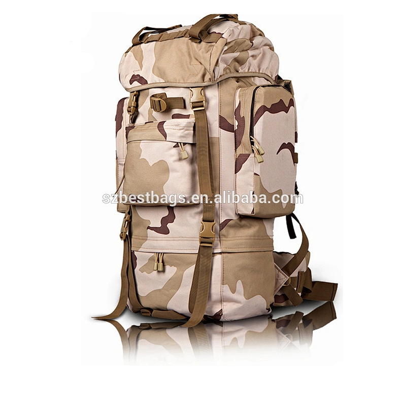 Large capacity camouflage 600D polyester military backpack
