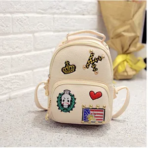 Stylish unique teen girl black backpacks schoolbag for high school girls