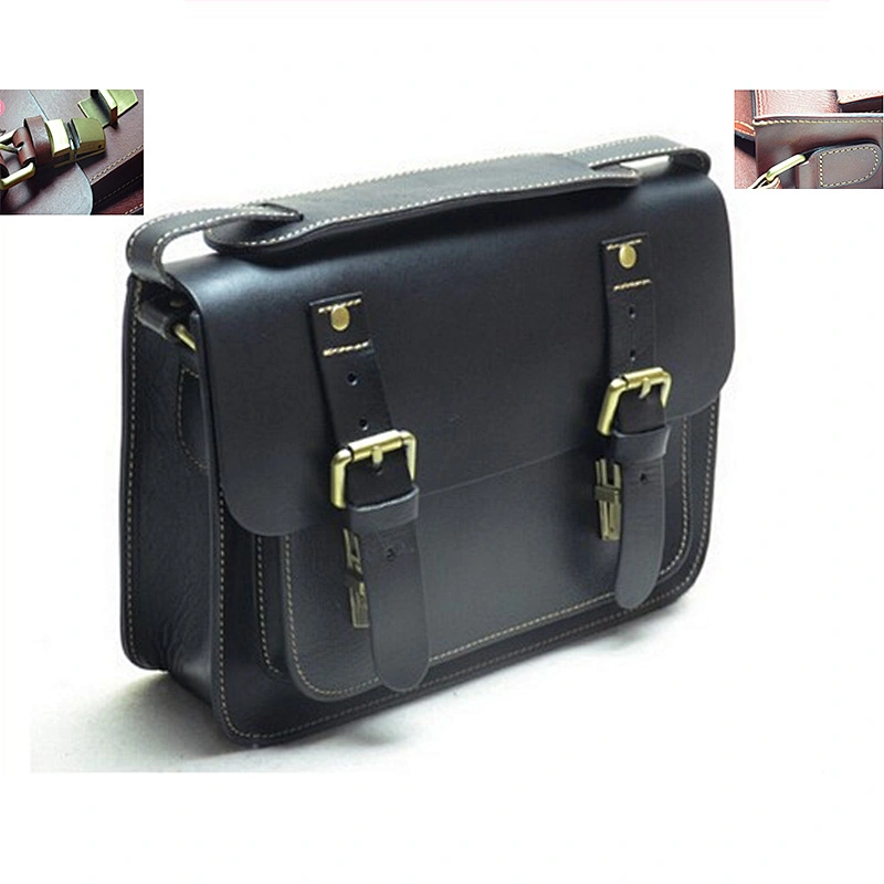 Factory Wholesale Price mens leather briefcase bag briefcase with locks leather scallop satchel bag
