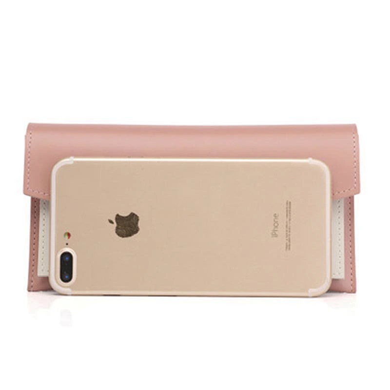 Simple Style PU Leather Wallet for Women Snap Solid Color Famale Clutch Bag Best virtual Wallet