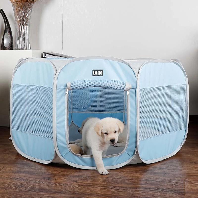 Folding portable indoor collapsible waterproof nylon mesh pet dog cat easy house play tent