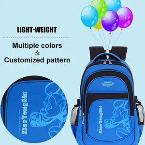 Fancy schoolbags children kids cheap nylon colorful school bag with cartoon pictures