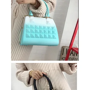 2019 fashionable classic gradient candy PVC handbag for women for shopping or party