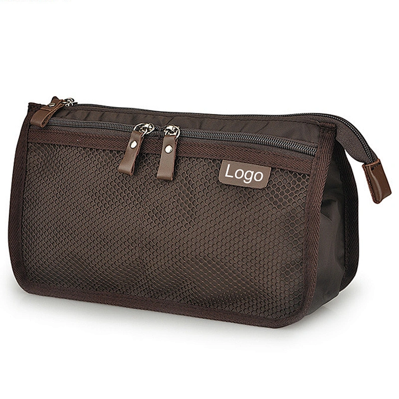 Mens travel hotel waterproof stand up toiletry package bag for men