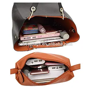 Shenzhen Manufacturer Large Size Black PU Leather Tote Handbag For Women outgoing