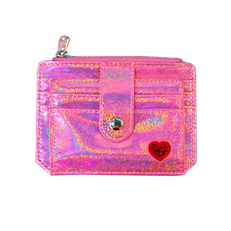 2019 New Women's Coin Purse Laser Shining Leather Card Wallet Women Mini Card Bag