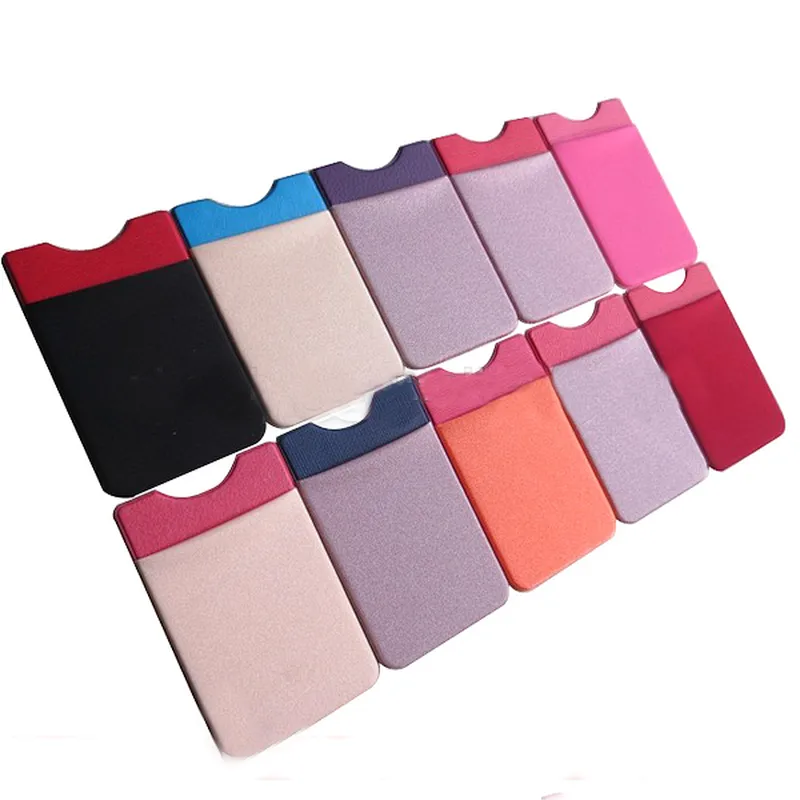 New style card holder for phone fancy business card with elastic bands rubber Silicone