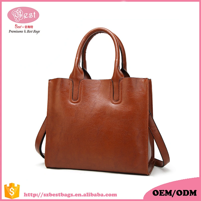 2019 New trend light weight elegant women ladies PU leather handbag purse shoulder bags