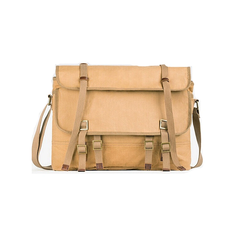 Outdoor Dailay Leisure Messenger Bag Large Capacity Canvas Satchel Rigid Men Riding Shoulder Bag