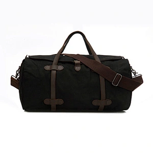 Large Capacity Waterproof Duffel Bag Detachable Adjustable Shoulder Strap Vintage Waxed Canvas Travel Bag