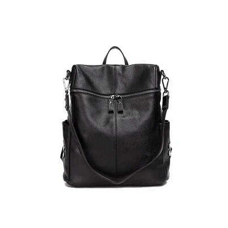 Genuine Leather Travel Bag For Women Fashion Ladies Backpacks Ladies School Bag