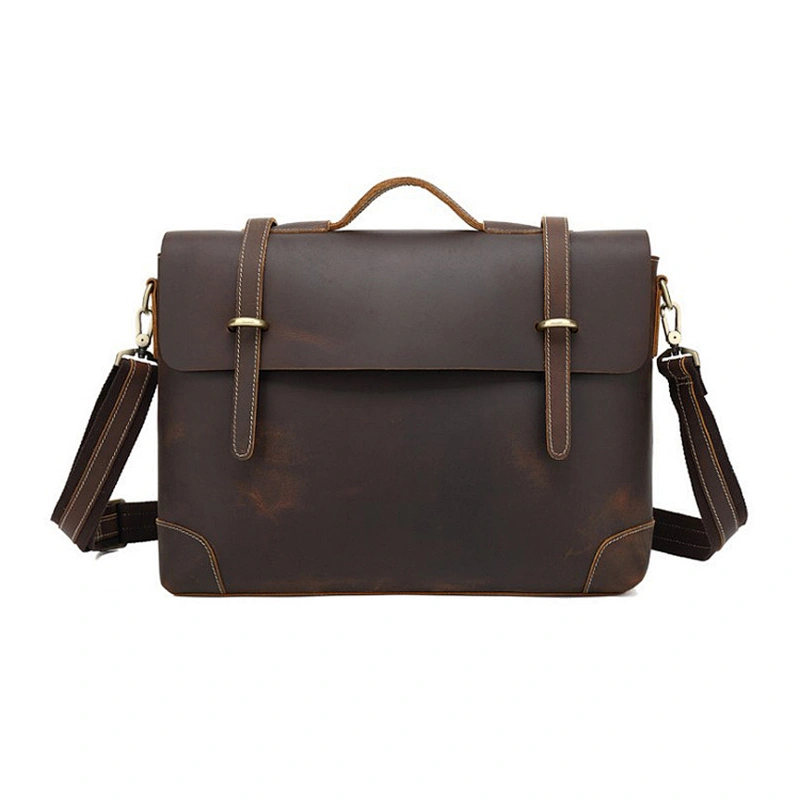 Business Handbag Genuine Leather Vintage Mens Leather Messenger Bags