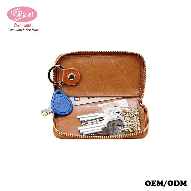 Drop Shipping Holidays Gift Vintage Real Leather Car Key Holder Wallet